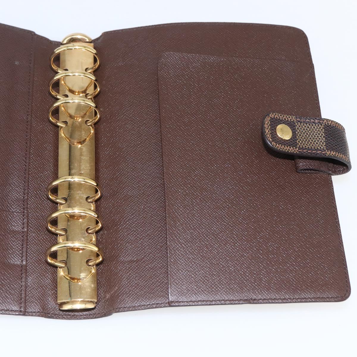 LOUIS VUITTON Damier Ebene Agenda MM Day Planner Cover R20240 LV Auth bs33333