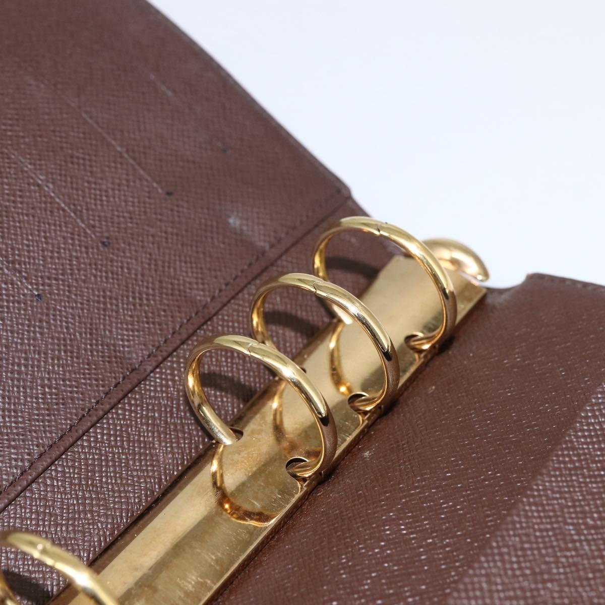 LOUIS VUITTON Damier Ebene Agenda MM Day Planner Cover R20240 LV Auth bs33333