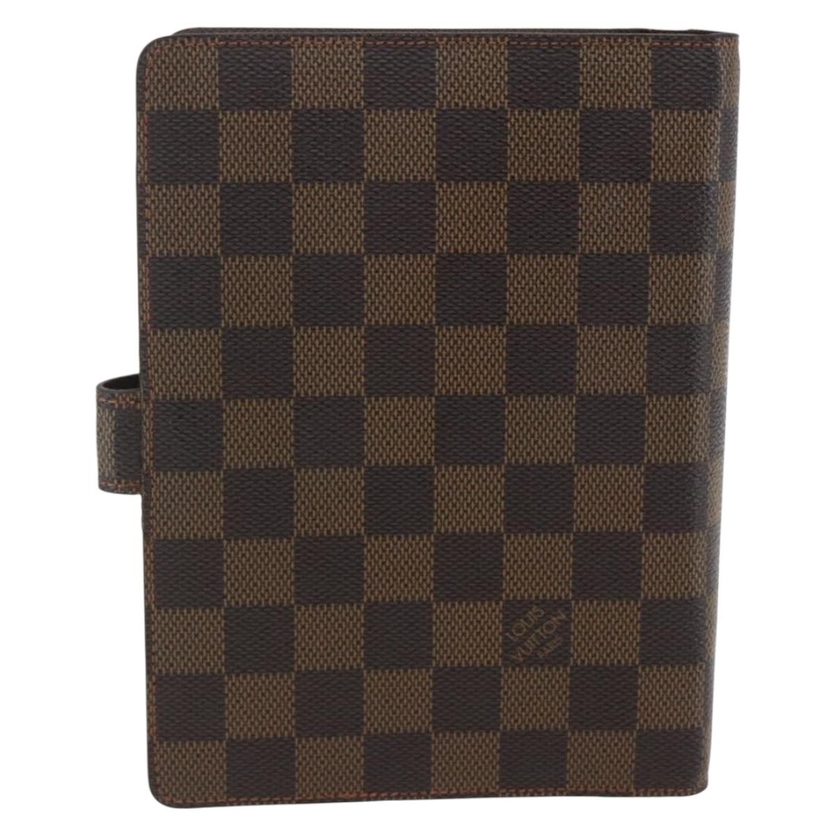 LOUIS VUITTON Damier Ebene Agenda MM Day Planner Cover R20240 LV Auth bs33333