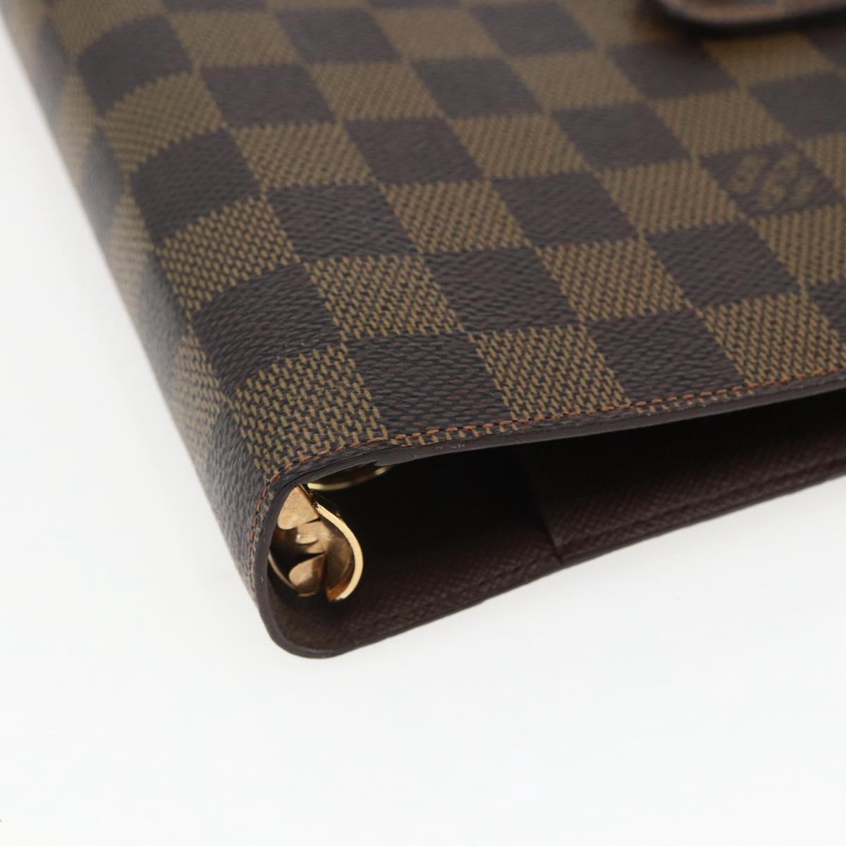 LOUIS VUITTON Damier Ebene Agenda MM Day Planner Cover R20240 LV Auth bs33333