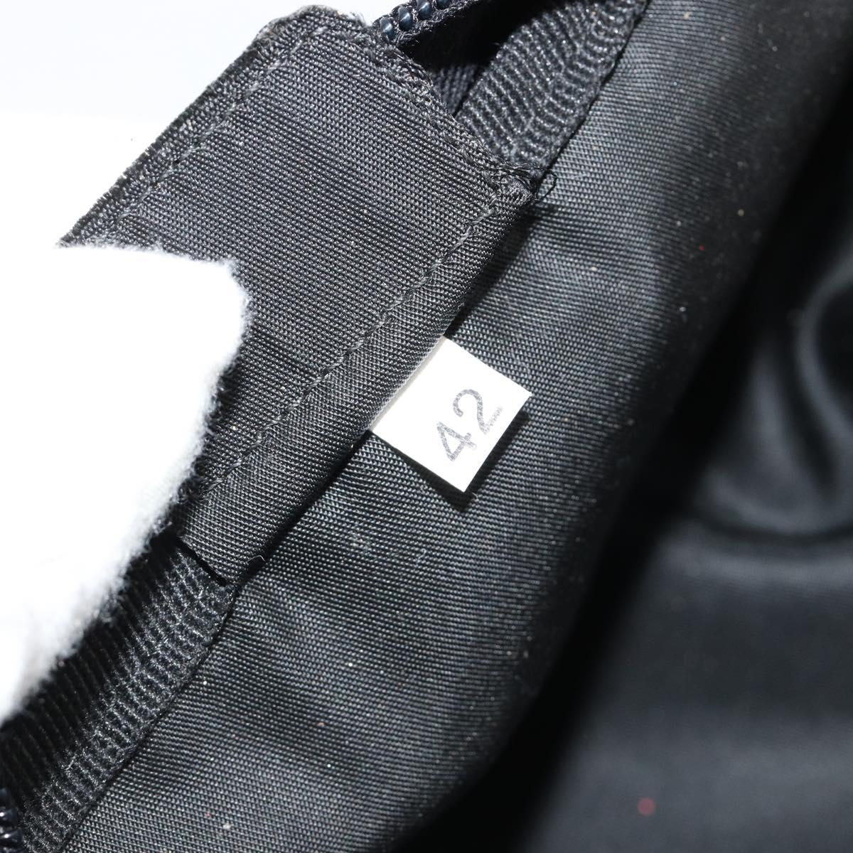 PRADA Pouch Nylon Black Silver Auth bs33339