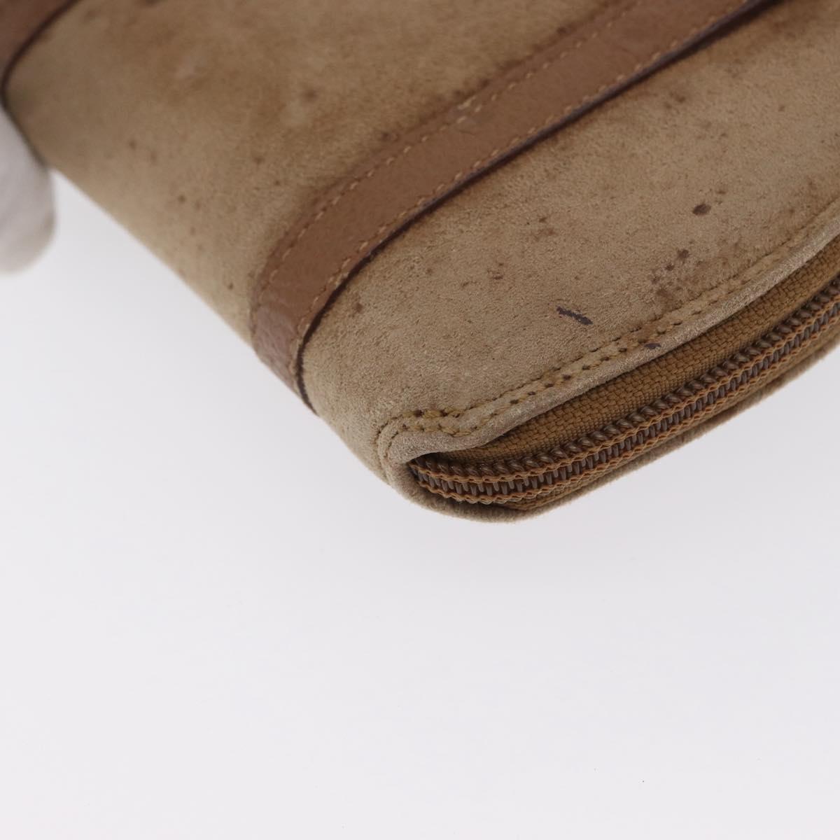 GUCCI Bamboo Hand Bag Nylon 2way Brown Silver 039 1705 0701 Auth bs33342