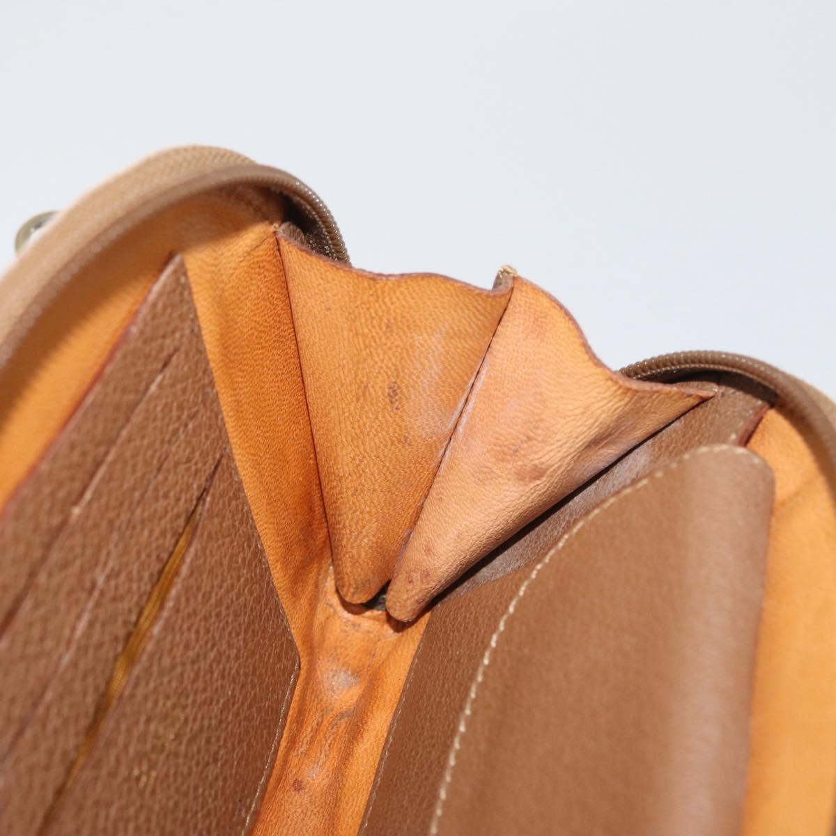 GUCCI Bamboo Hand Bag Nylon 2way Brown Silver 039 1705 0701 Auth bs33342