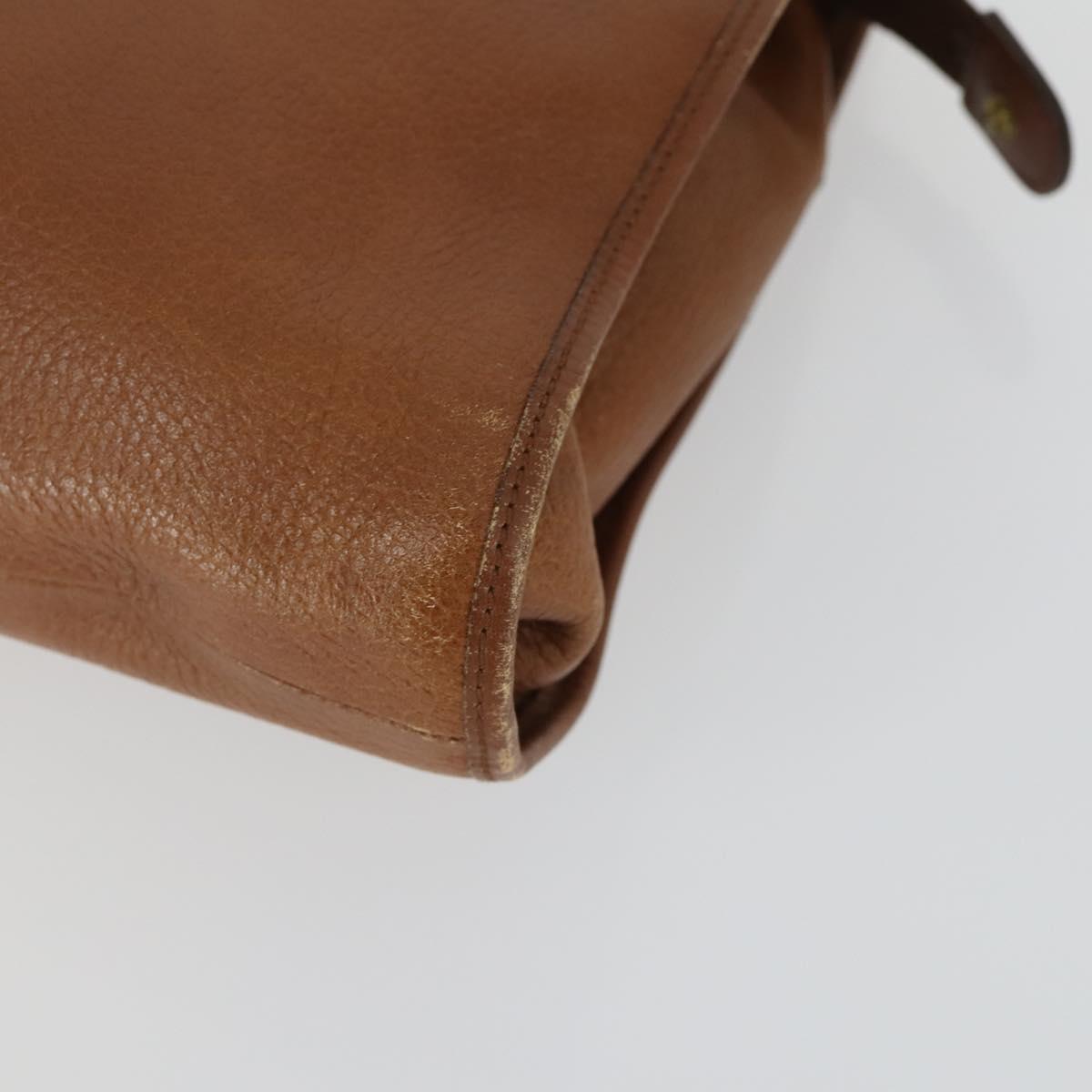 Burberrys Nova Check Clutch Bag Leather PVC 2 Set Beige Brown Auth bs33346