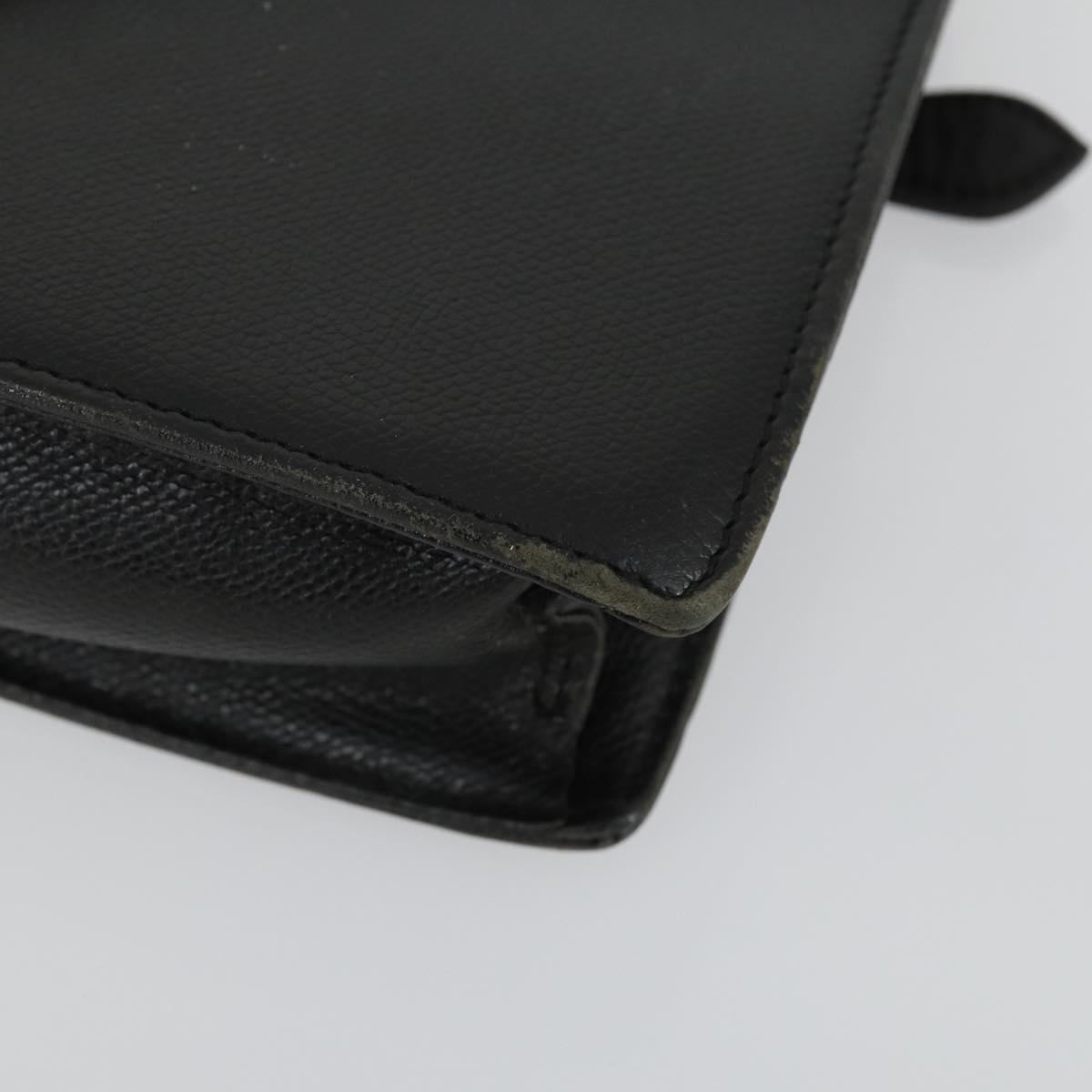 SAINT LAURENT Clutch Bag PVC Leather 2 Set Brown Black Auth bs33349