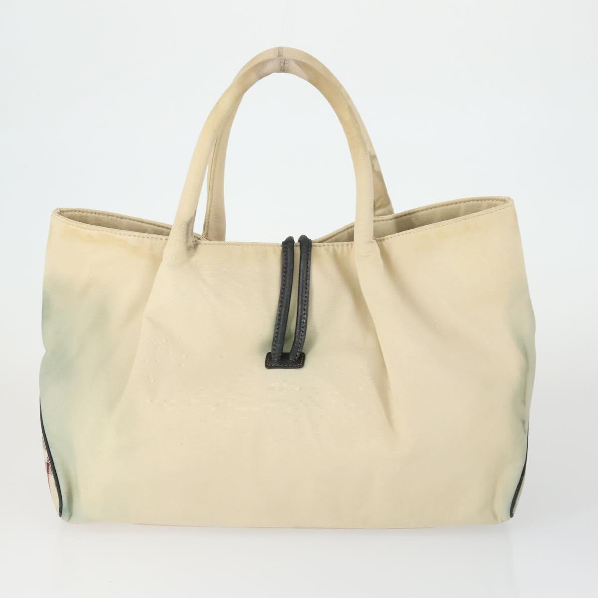 BURBERRY Nova Check Shoulder Bag Canvas PVC 4 Set Beige Red Auth bs33350