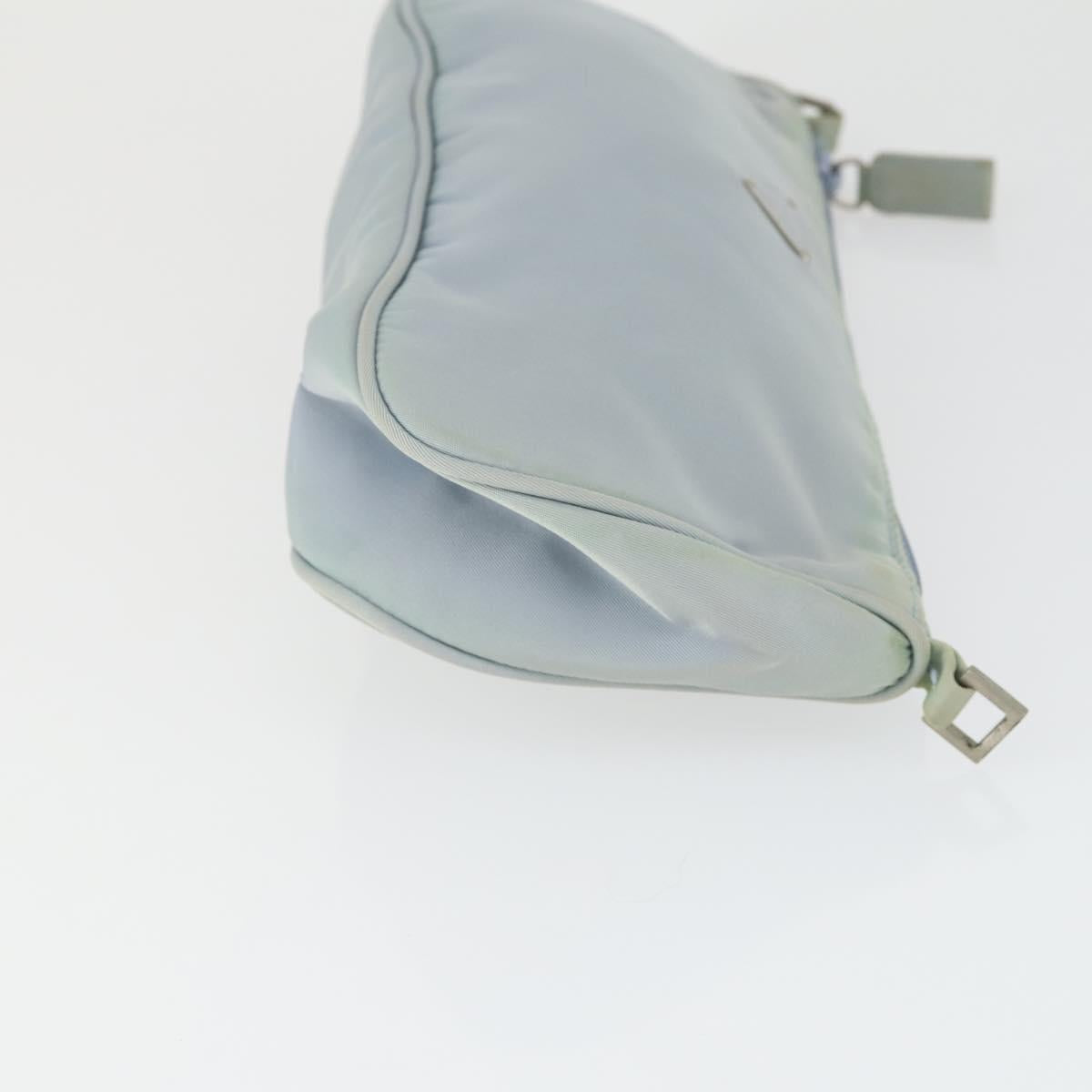 PRADA Pouch Nylon 2 Set Blue Black Auth bs33353