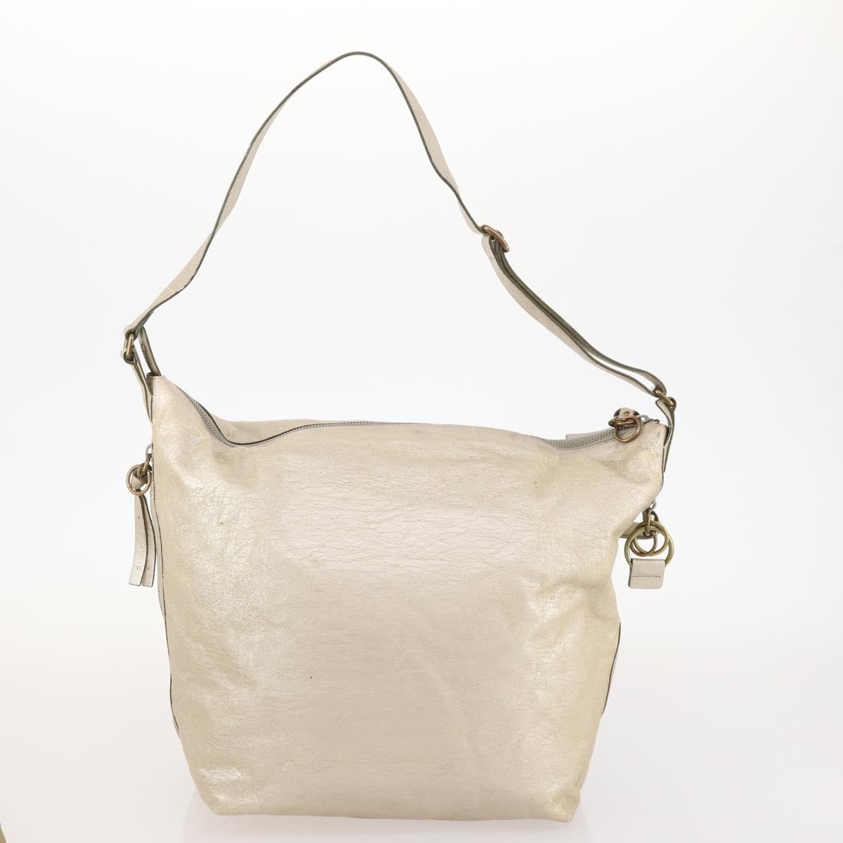 Chloe Shoulder Bag Leather Nylon 2 Set Black Gold Auth bs33358
