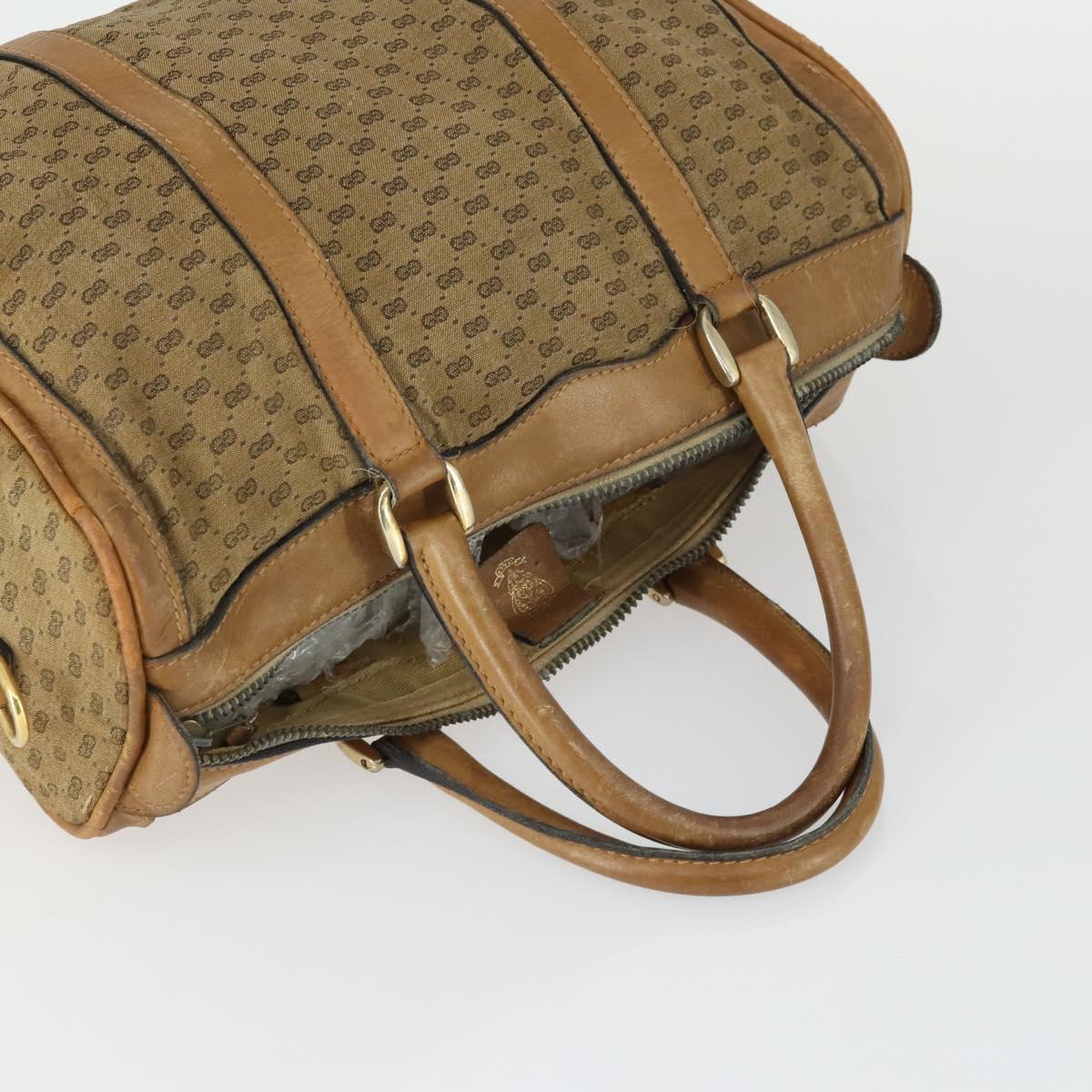 GUCCI Micro GG Supreme Clutch Bag PVC 2 Set Brown Beige Auth bs33365
