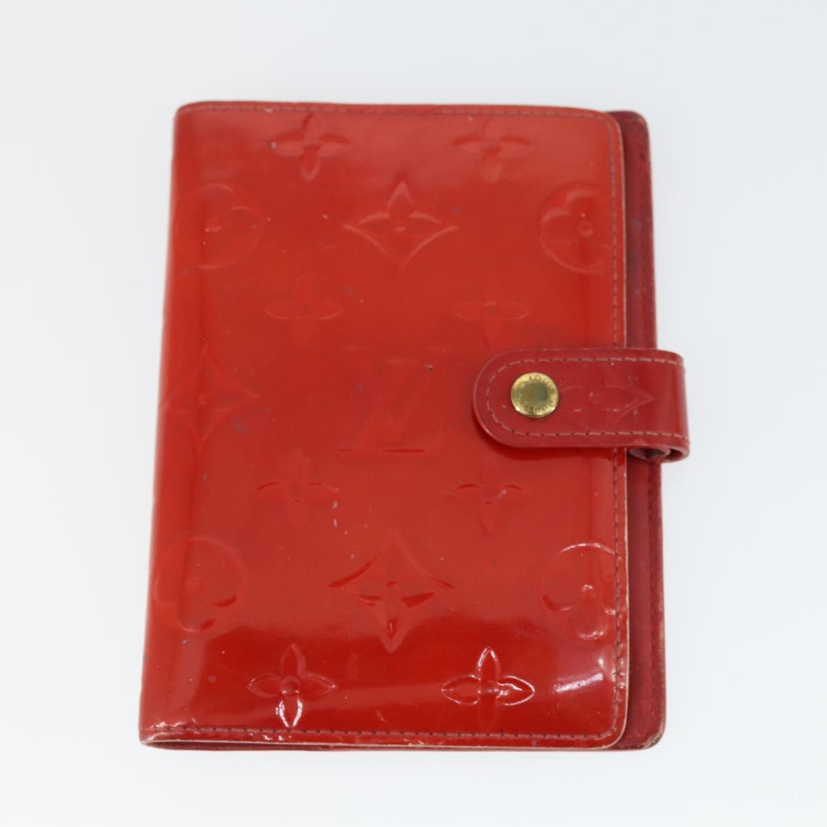LOUIS VUITTON Epi Monogram Vernis Agenda PM Day Cover 2 Set Red LV Auth bs33370