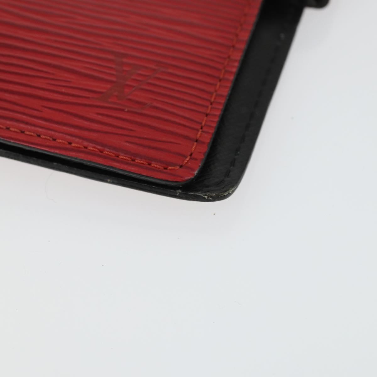 LOUIS VUITTON Epi Monogram Vernis Agenda PM Day Cover 2 Set Red LV Auth bs33370