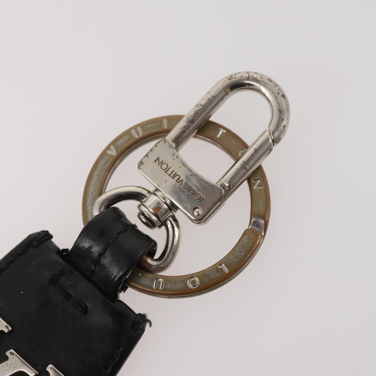 LOUIS VUITTON Bag Charm Plastic Leather 3 Set Black Orange blue LV Auth bs33377