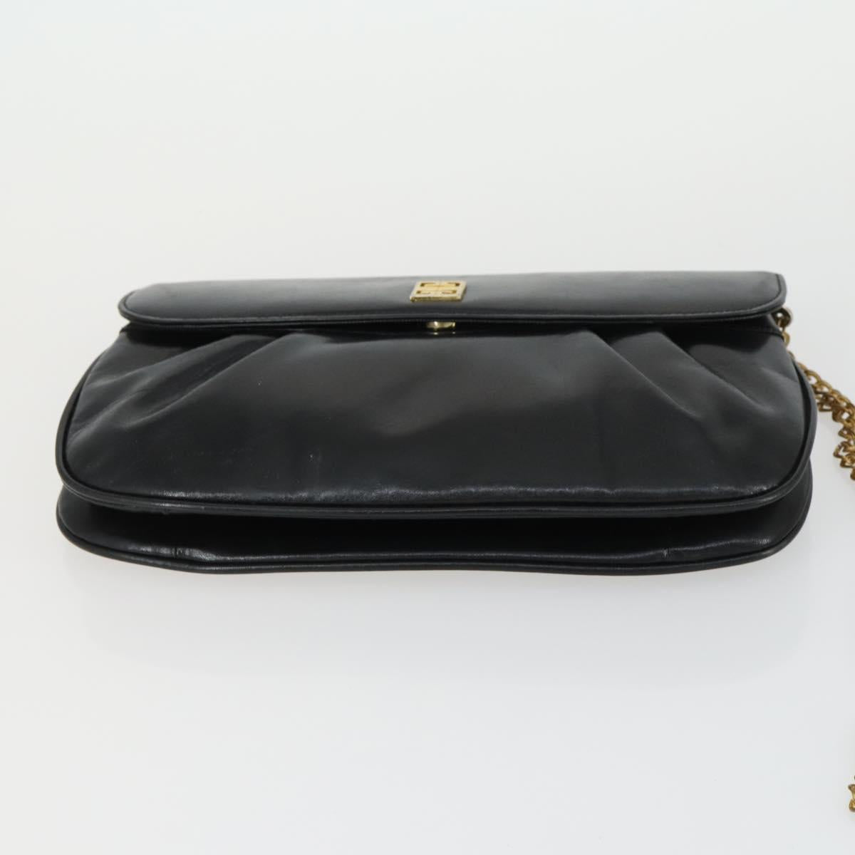 GIVENCHY Hand Bag Leather nylon 2 Set Black Auth bs33378