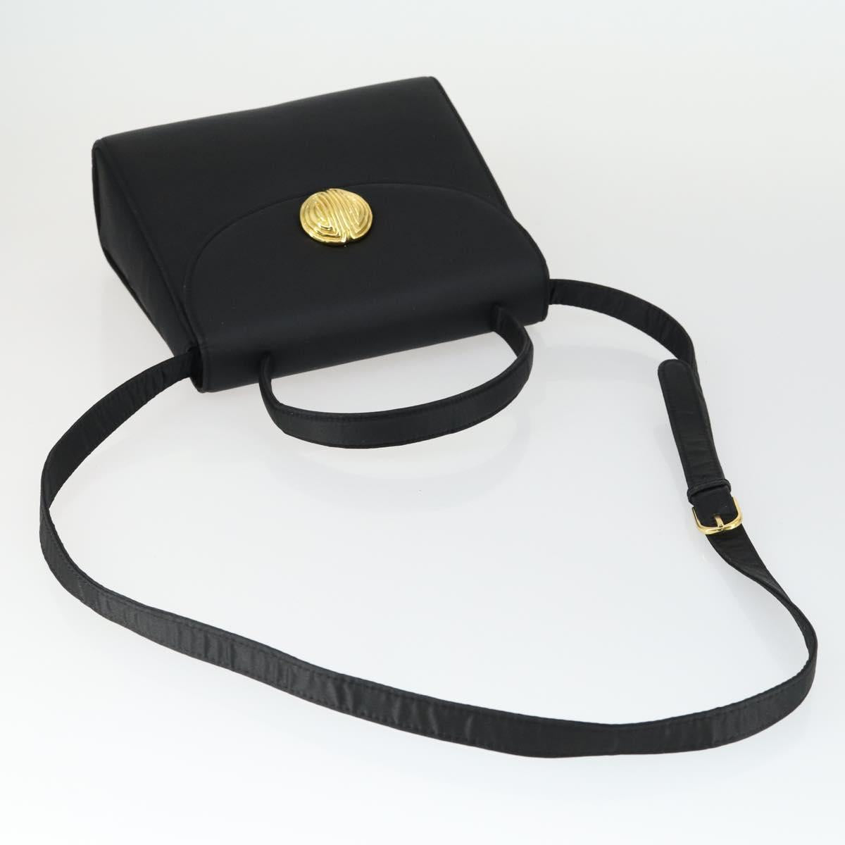 GIVENCHY Hand Bag Leather nylon 2 Set Black Auth bs33378