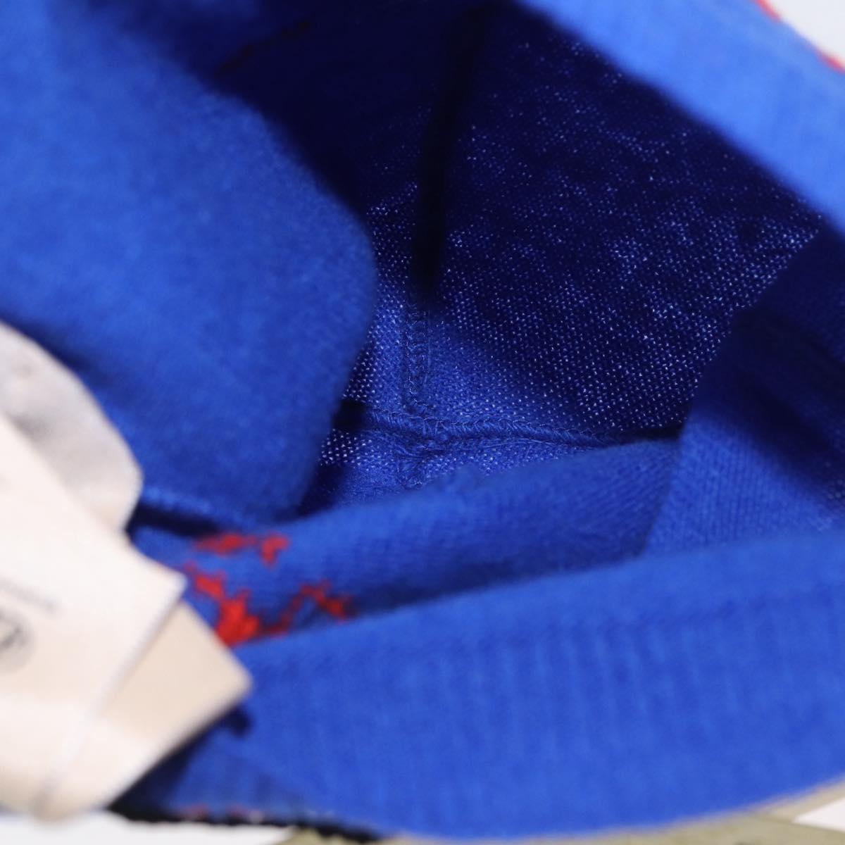 GUCCI GG Canvas knitted Fabrics Cap L Blue 748423 Auth bs33380