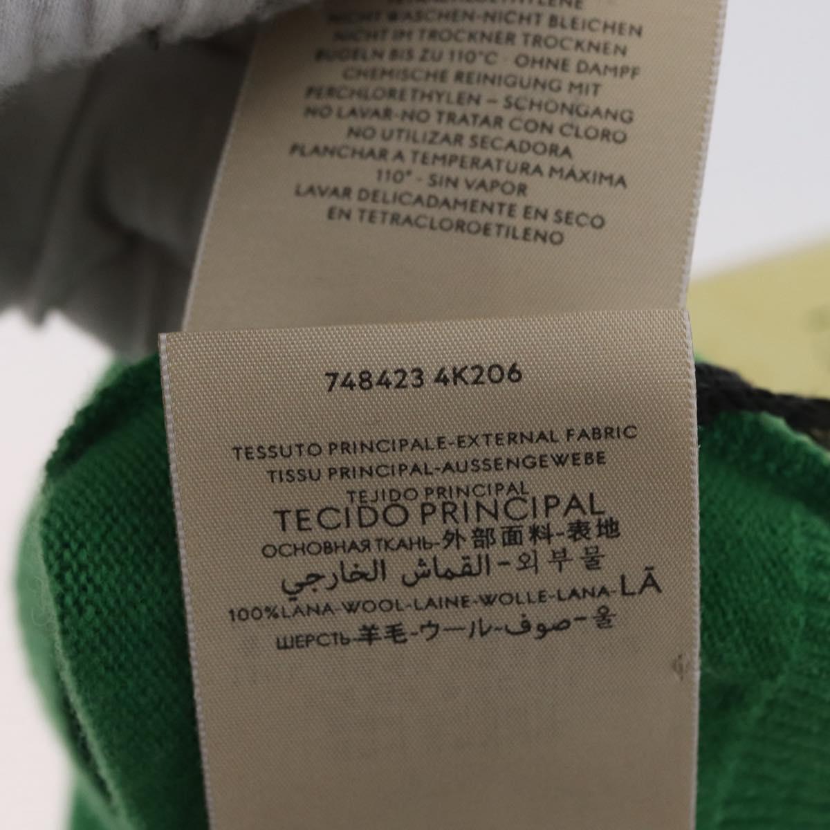 GUCCI GG Canvas knitted Fabrics Cap L Green 748423 Auth bs33381