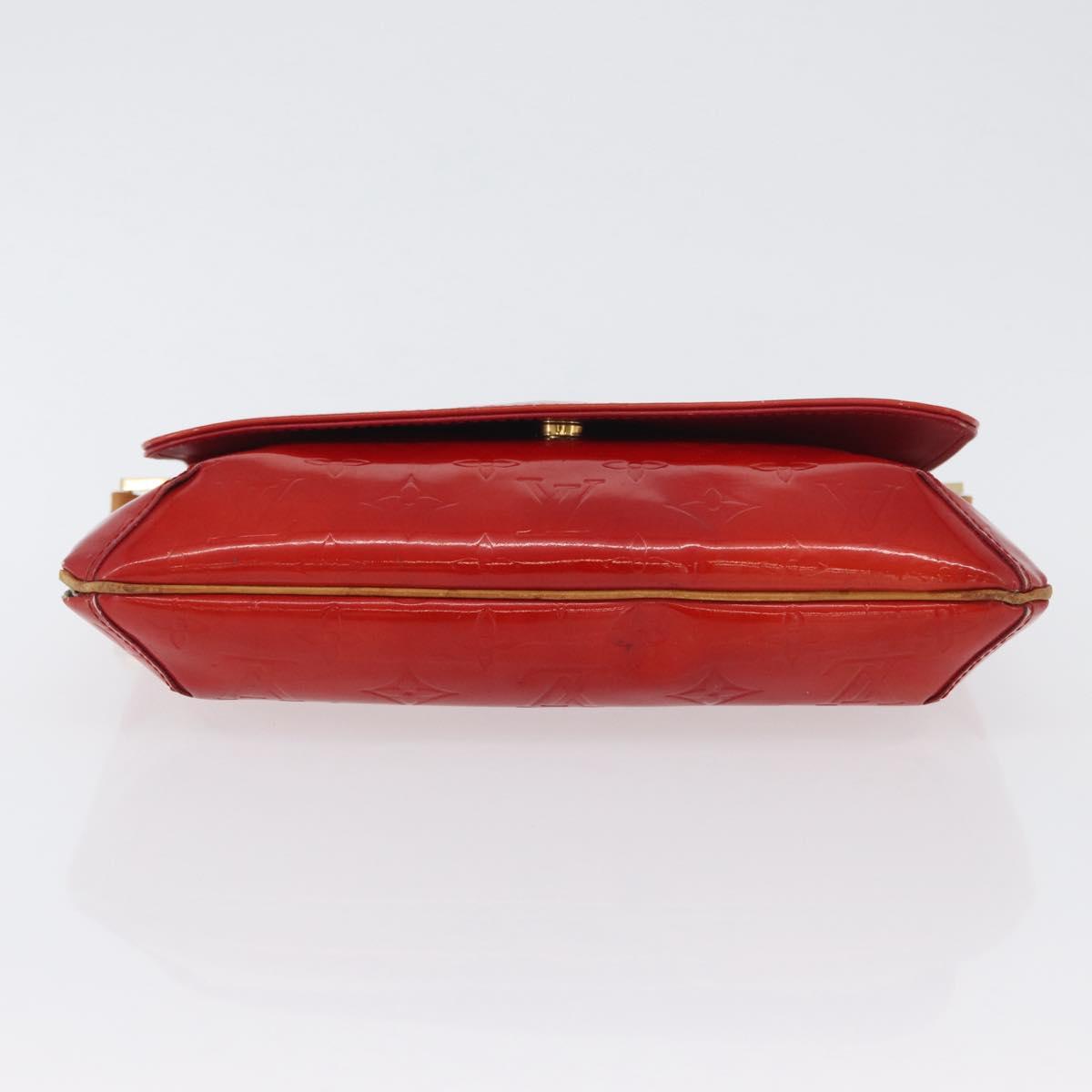 LOUIS VUITTON Monogram Vernis Thompson Street Bag Red M91094 LV Auth bs33383