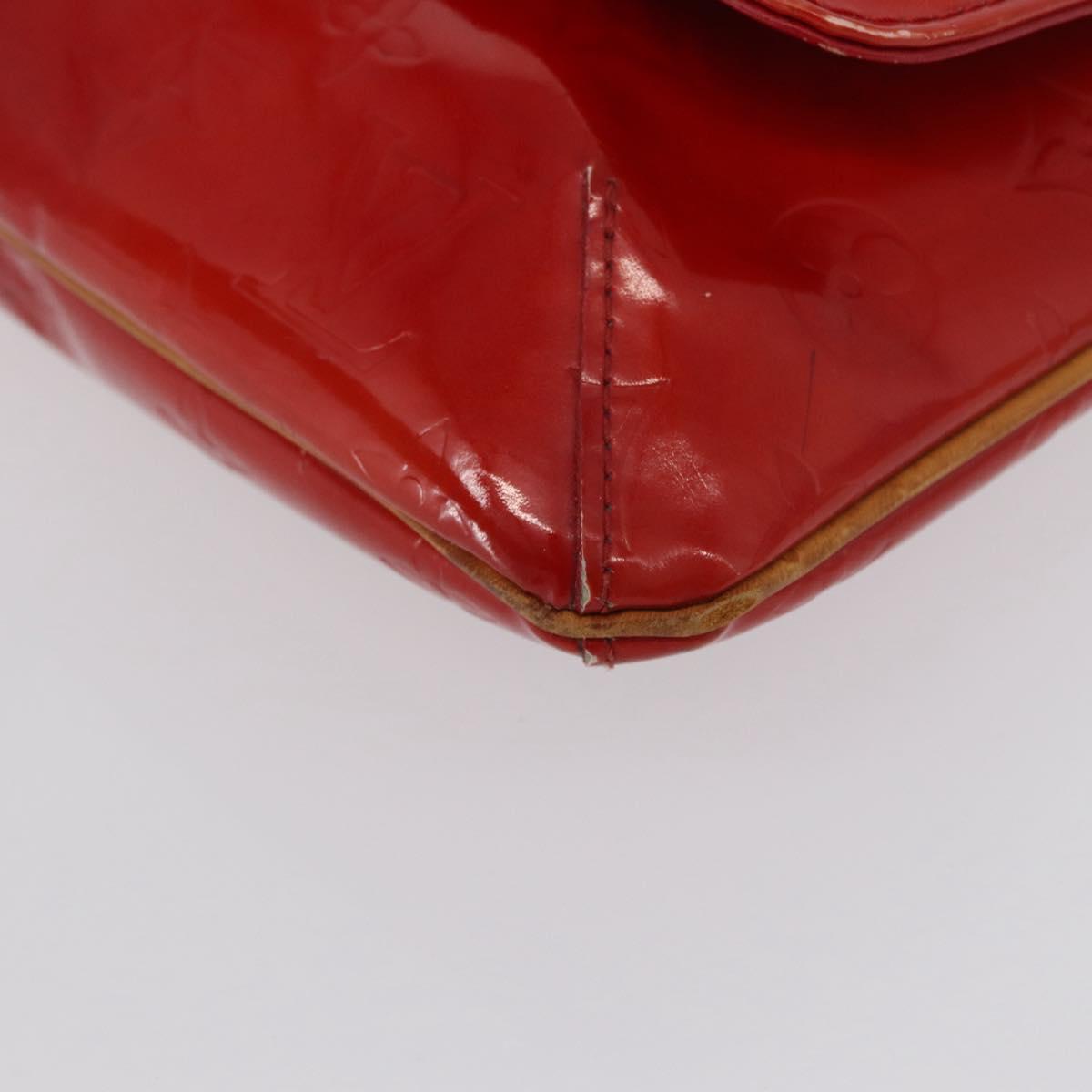 LOUIS VUITTON Monogram Vernis Thompson Street Bag Red M91094 LV Auth bs33383