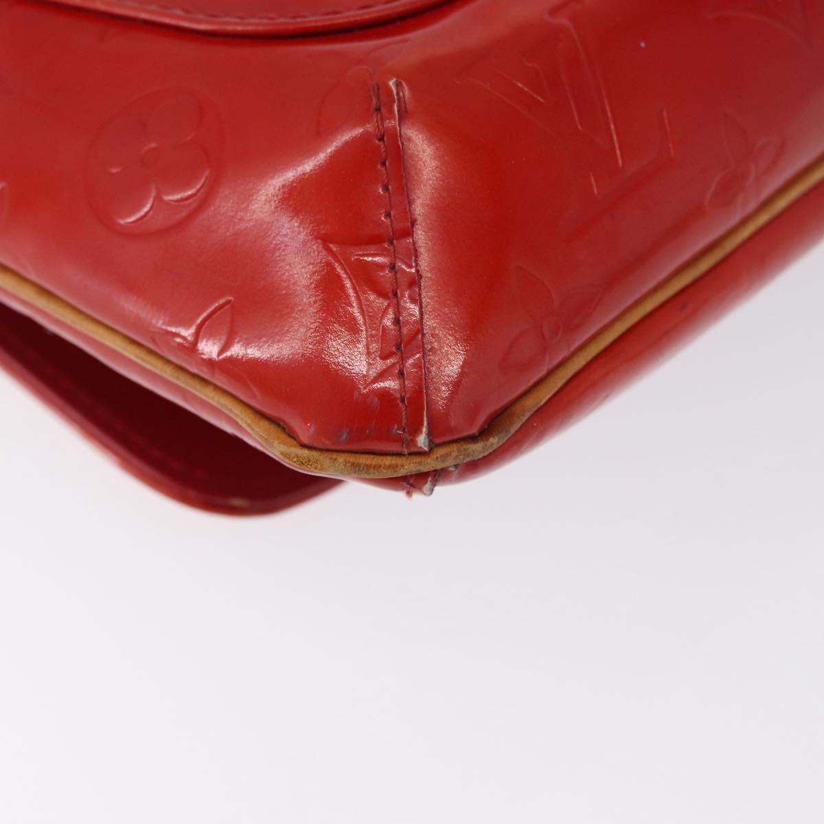 LOUIS VUITTON Monogram Vernis Thompson Street Bag Red M91094 LV Auth bs33383