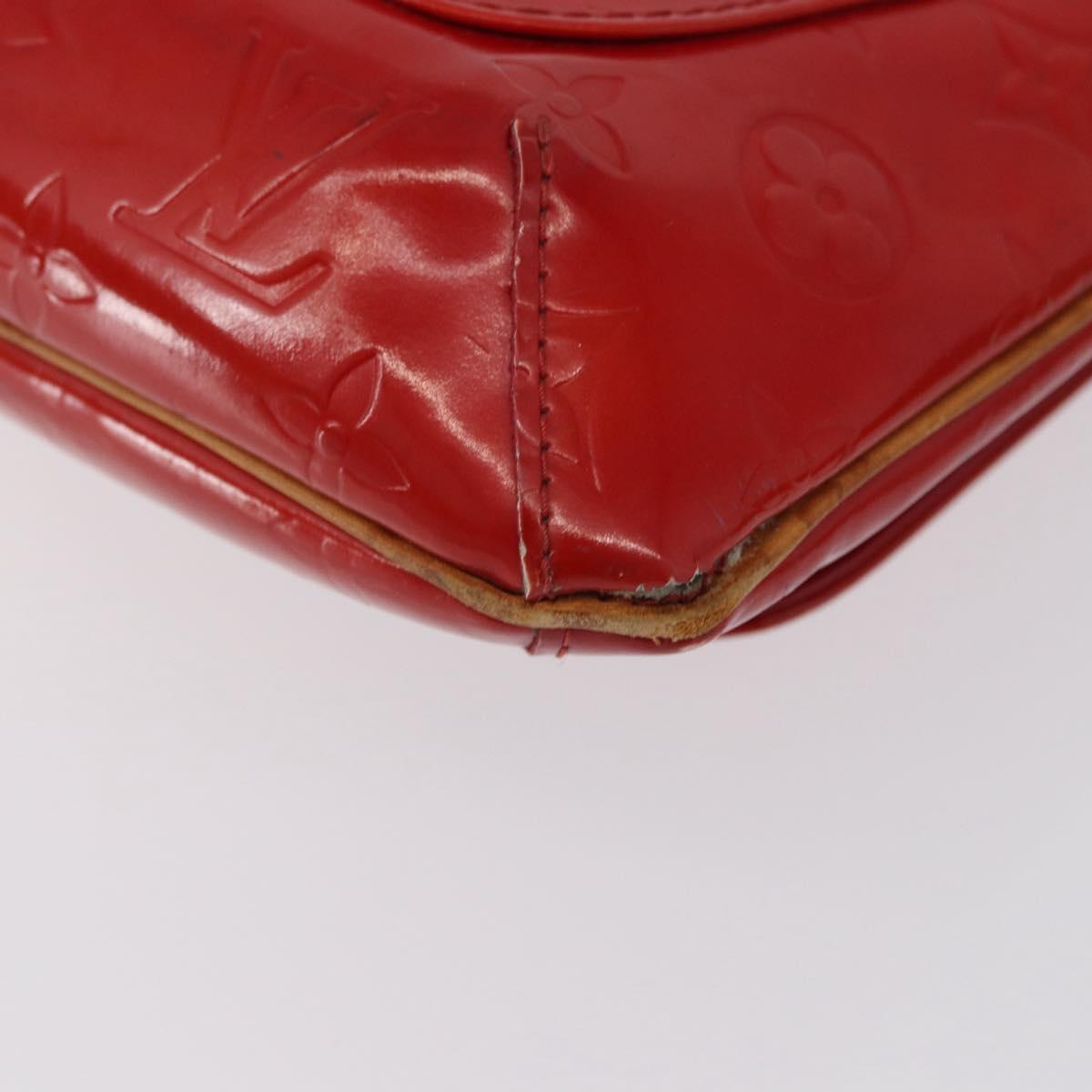 LOUIS VUITTON Monogram Vernis Thompson Street Bag Red M91094 LV Auth bs33383