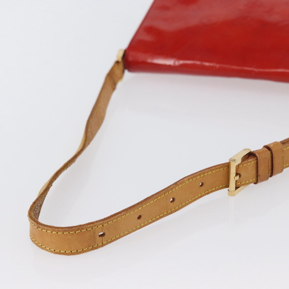 LOUIS VUITTON Monogram Vernis Thompson Street Bag Red M91094 LV Auth bs33383