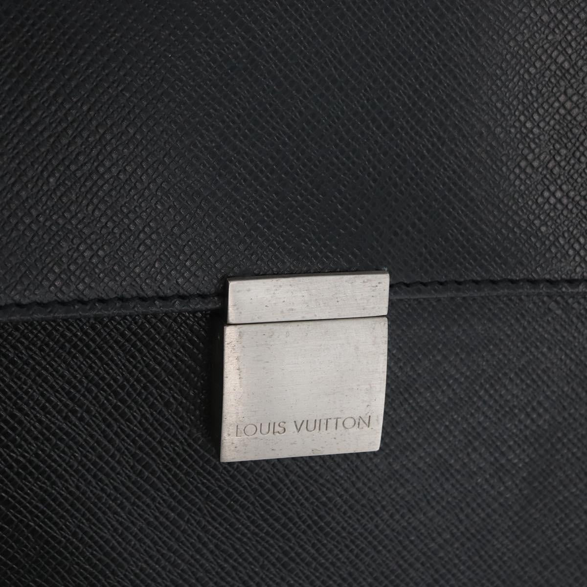 LOUIS VUITTON Taiga Serviette Kazan Business Bag Ardoise M30802 LV Auth bs33385