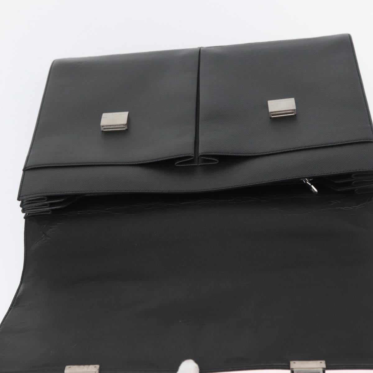 LOUIS VUITTON Taiga Serviette Kazan Business Bag Ardoise M30802 LV Auth bs33385