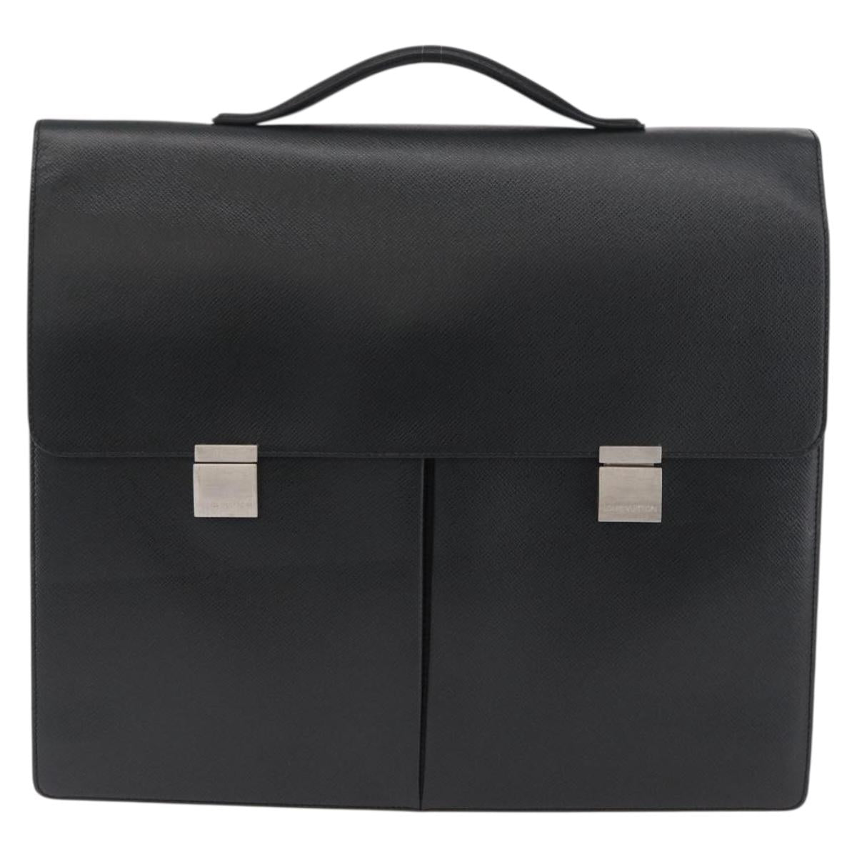 LOUIS VUITTON Taiga Serviette Kazan Business Bag Ardoise M30802 LV Auth bs33385