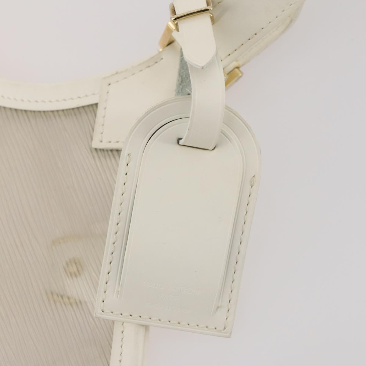 LOUIS VUITTON Epi Plage Via Bag Vinyl Leather Clear White M92153 LV Auth bs33391