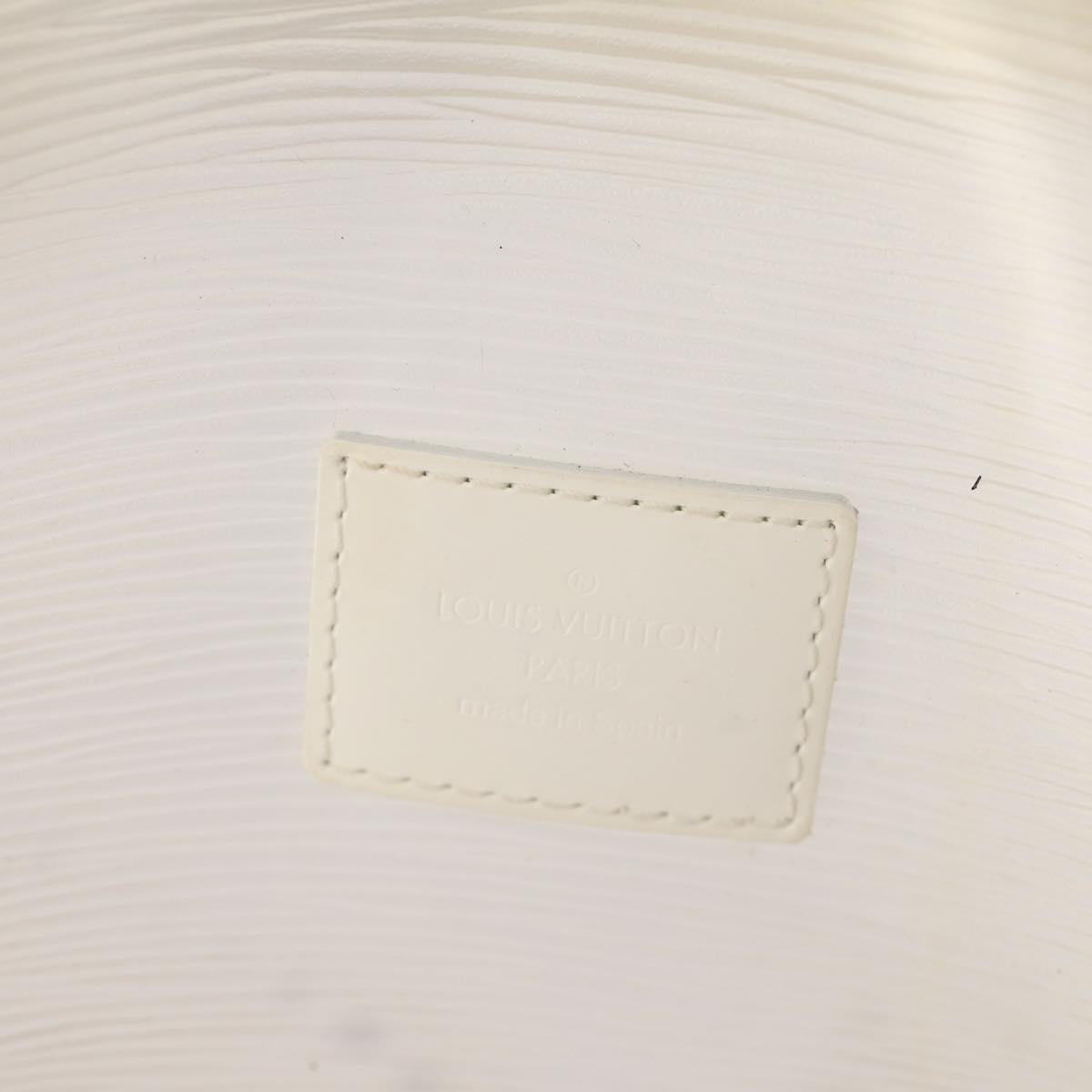 LOUIS VUITTON Epi Plage Via Bag Vinyl Leather Clear White M92153 LV Auth bs33391