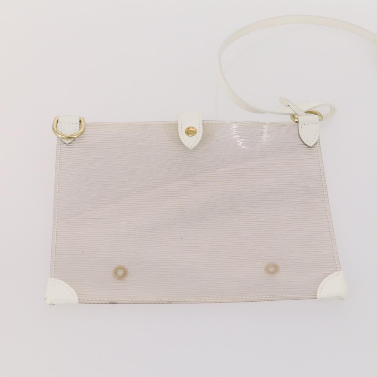 LOUIS VUITTON Epi Plage Via Bag Vinyl Leather Clear White M92153 LV Auth bs33391
