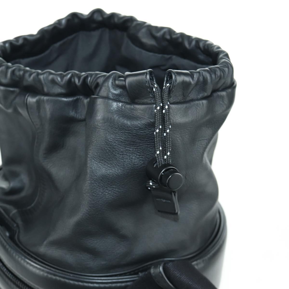 BOTTEGA VENETA Shoulder Bag Leather Black Auth bs33399V