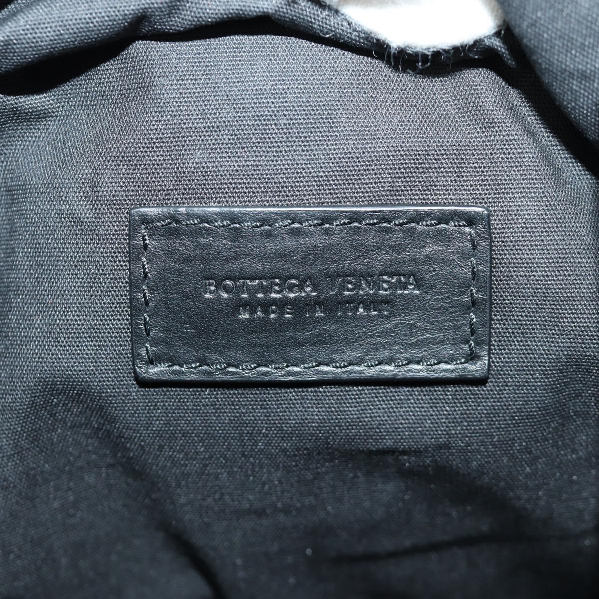 BOTTEGA VENETA Shoulder Bag Leather Black Auth bs33399V