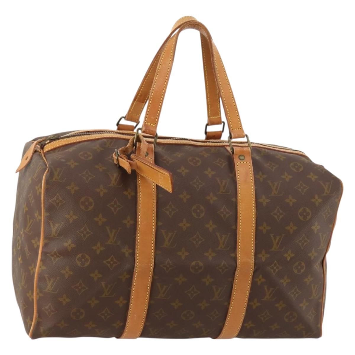 LOUIS VUITTON Monogram Sac Souple 45 Boston Bag M41624 LV Auth bs33408