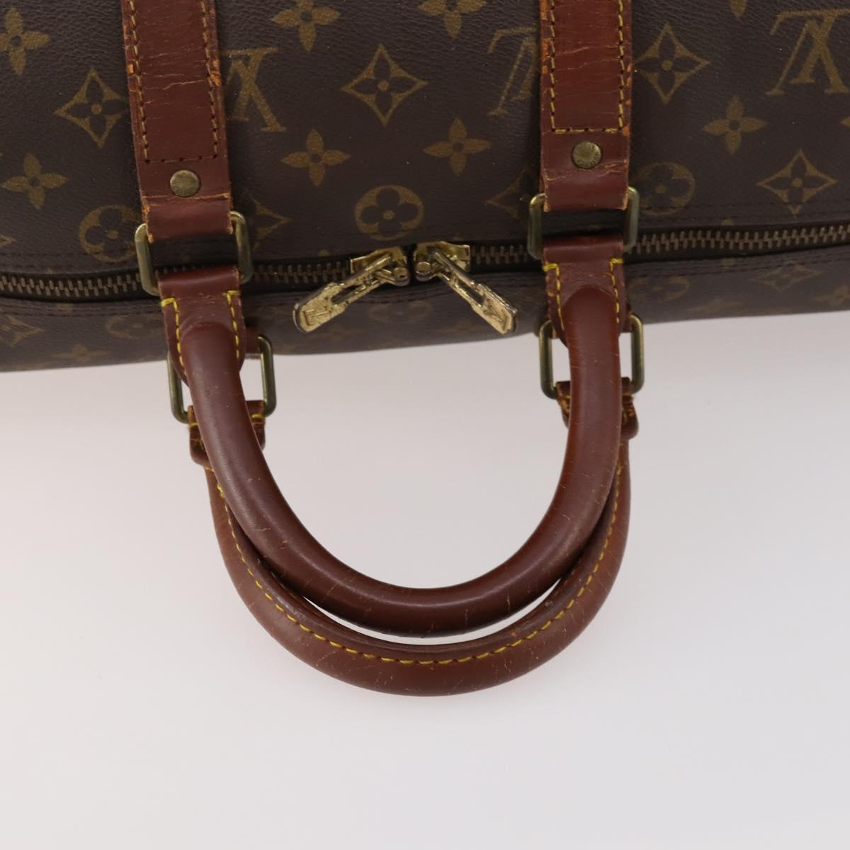 LOUIS VUITTON Monogram Keepall Bandouliere 45 Boston Bag M41418 LV Auth bs33409