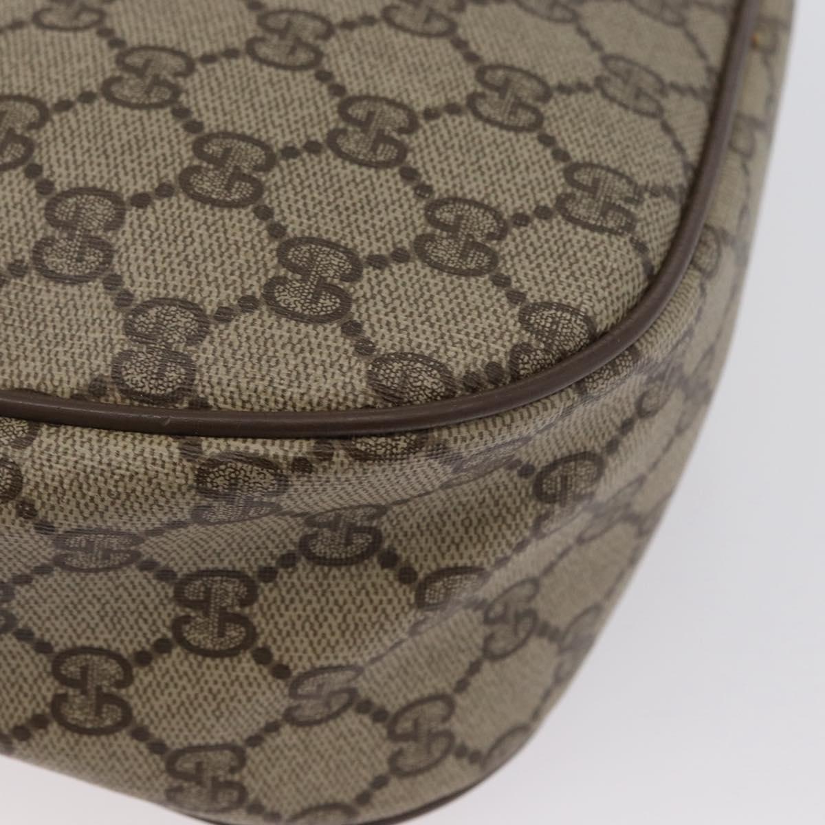 GUCCI GG Supreme Web Sherry Line Bag PVC Beige Gold 56 02 032 Auth bs33419