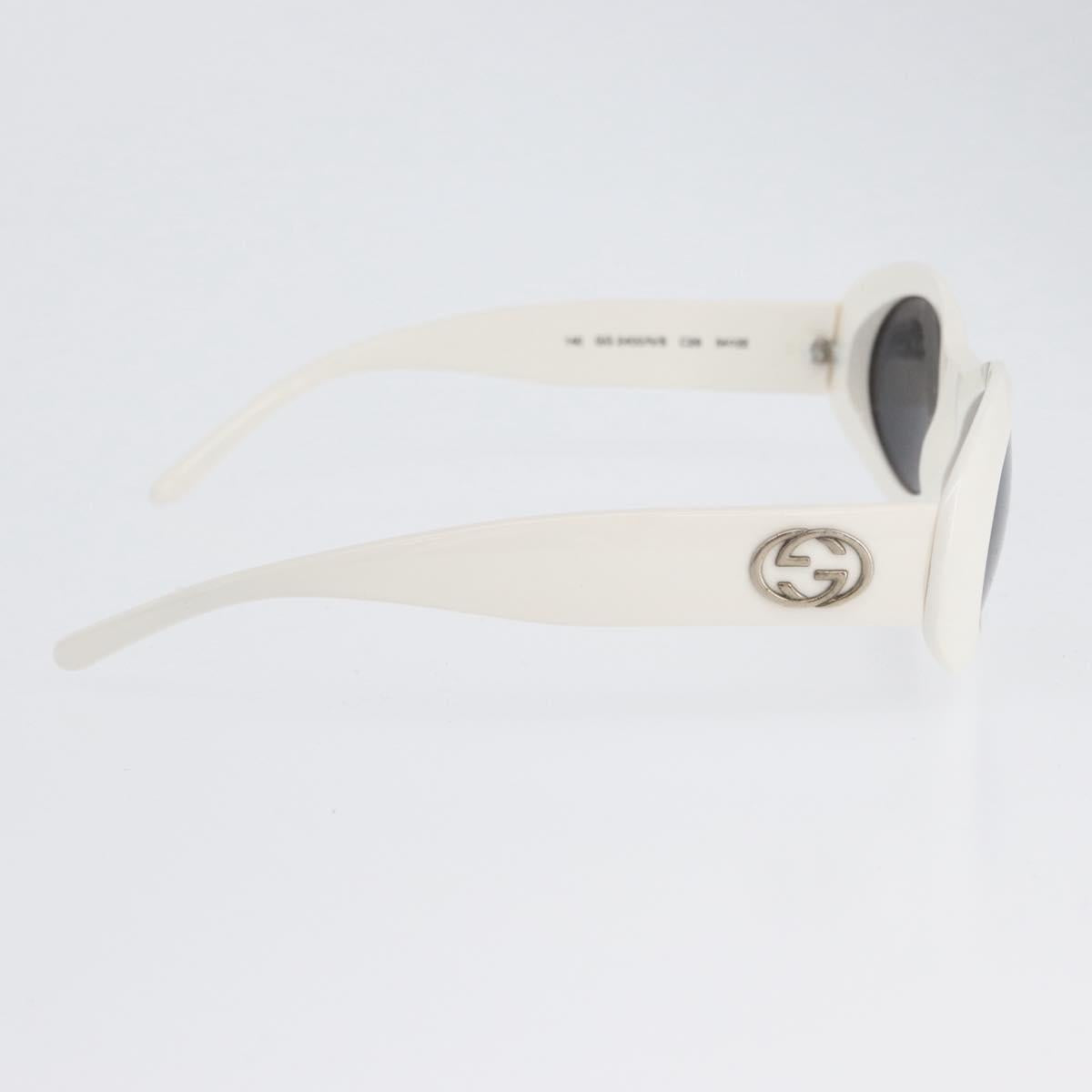 GUCCI Sunglasses plastic White Auth bs33421