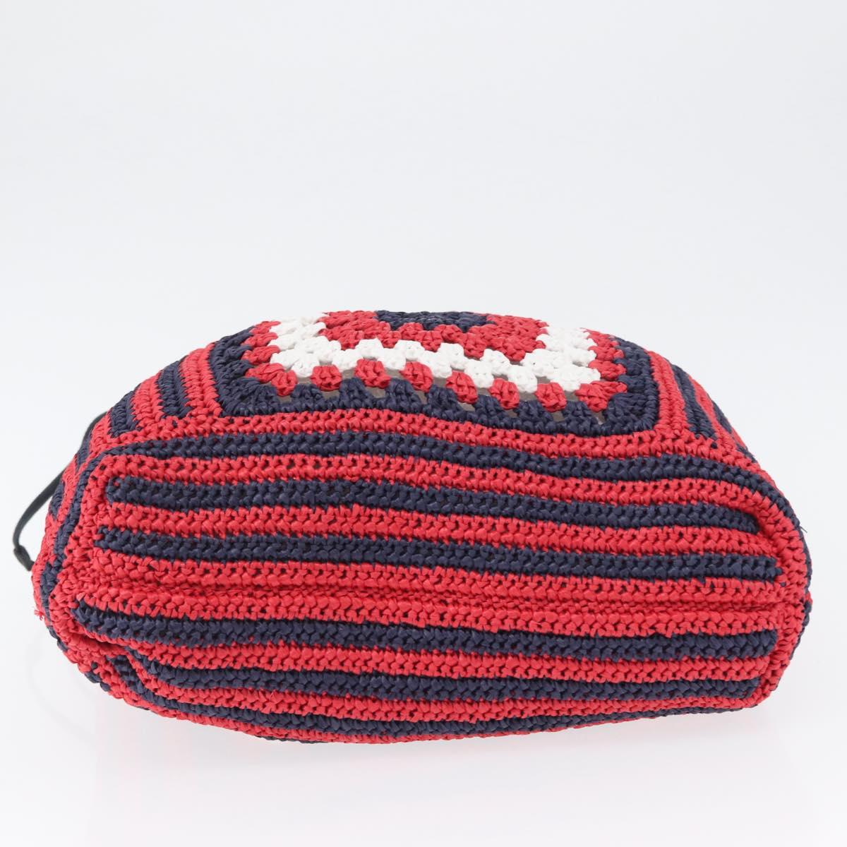 Miu Miu Tote Bag Straw Red Auth bs33426