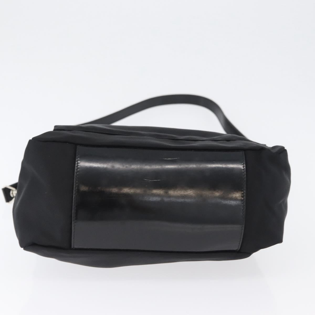 GUCCI Bamboo Shoulder Bag Nylon 2way Black Silver 000 2404 0509 Auth bs33431