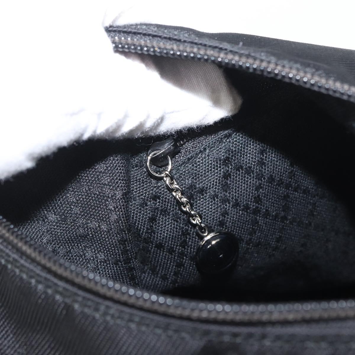 GUCCI Bamboo Shoulder Bag Nylon 2way Black Silver 000 2404 0509 Auth bs33431
