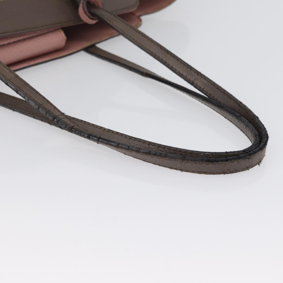 GUCCI Tote Bag Leather Brown Gold 354408 Auth bs33432