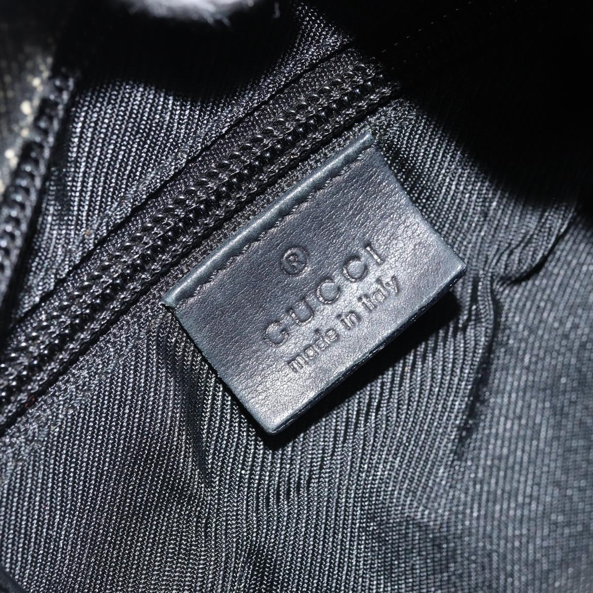 GUCCI GG Canvas Tote Bag Black Silver 28893 Auth bs33436