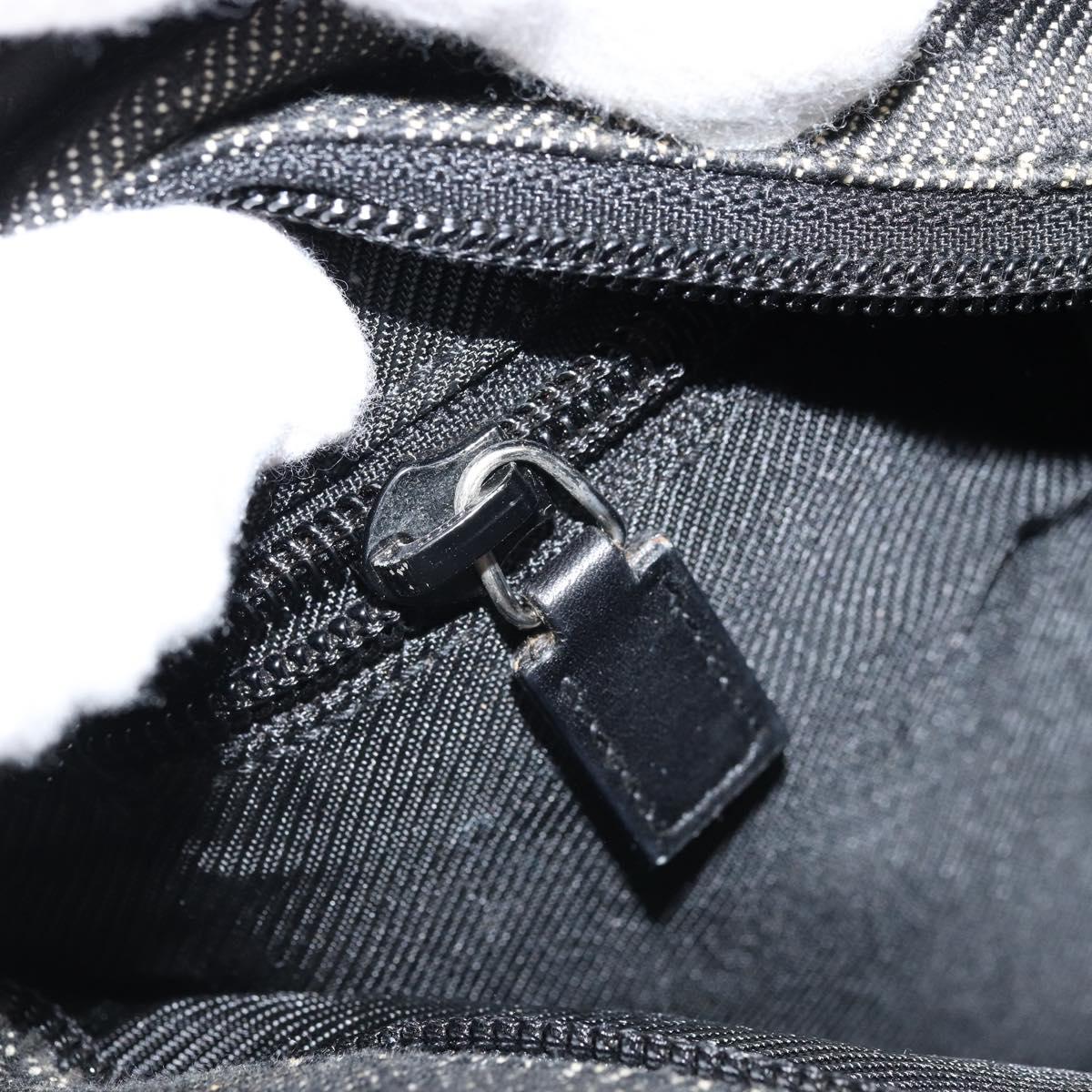 GUCCI GG Canvas Tote Bag Black Silver 28893 Auth bs33436
