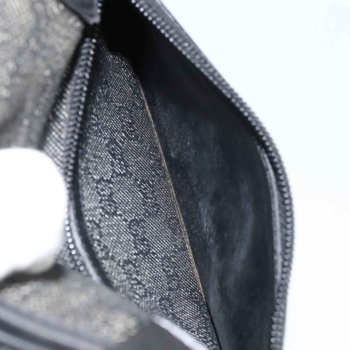 GUCCI GG Canvas Tote Bag Black Silver 28893 Auth bs33436