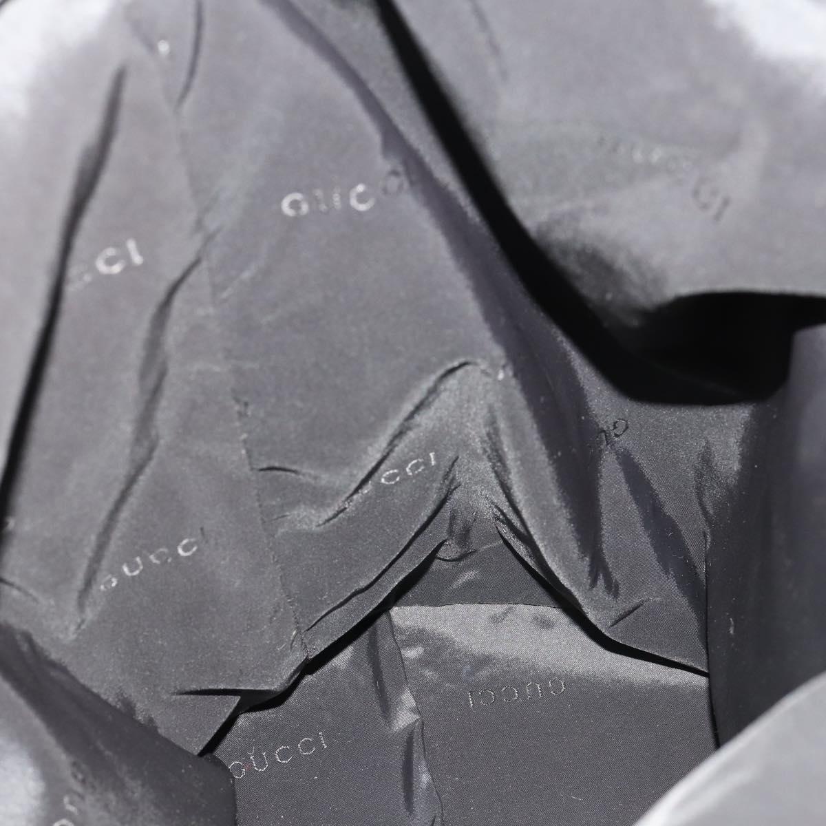GUCCI Backpack Nylon Black Silver 019 0585 Auth bs33437