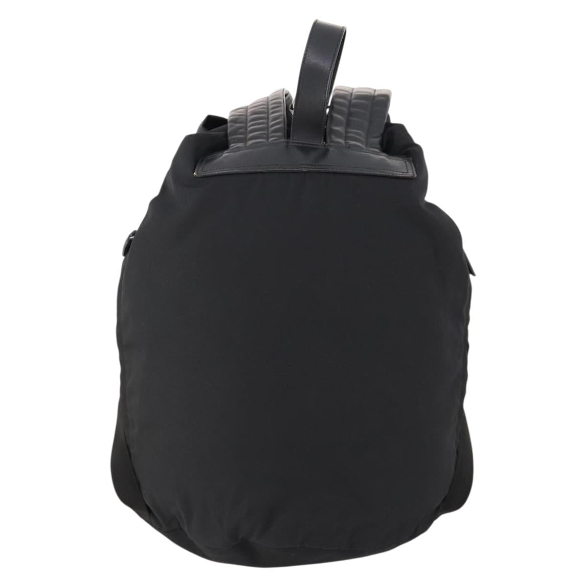 GUCCI Backpack Nylon Black Silver 019 0585 Auth bs33437