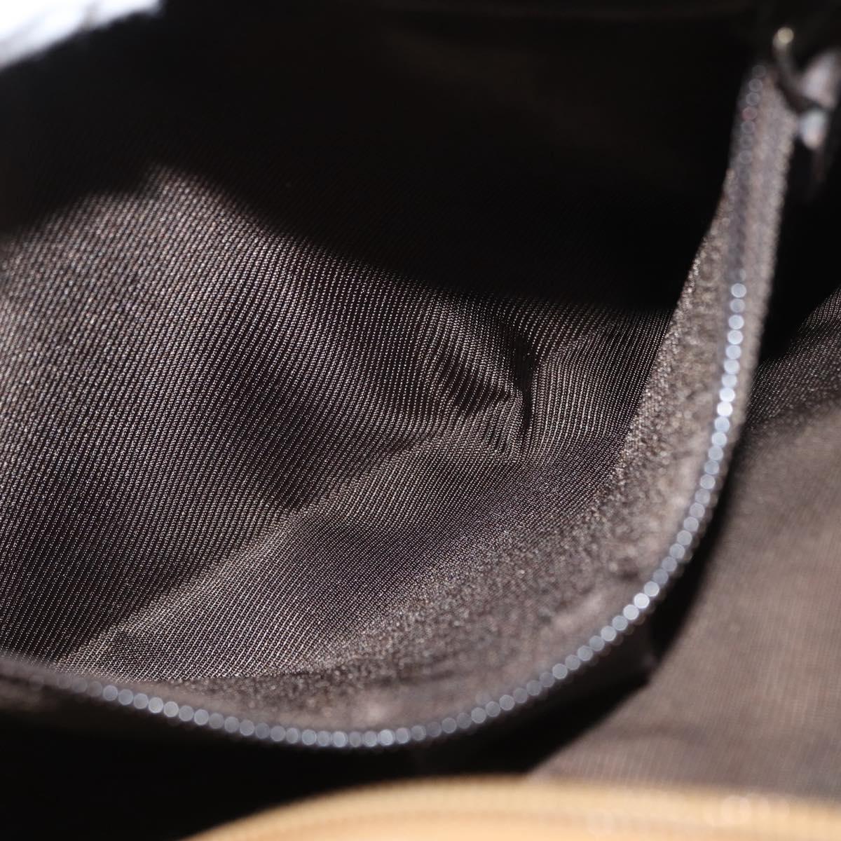 GUCCI Tote Bag Nylon Beige Silver 28893 Auth bs33439