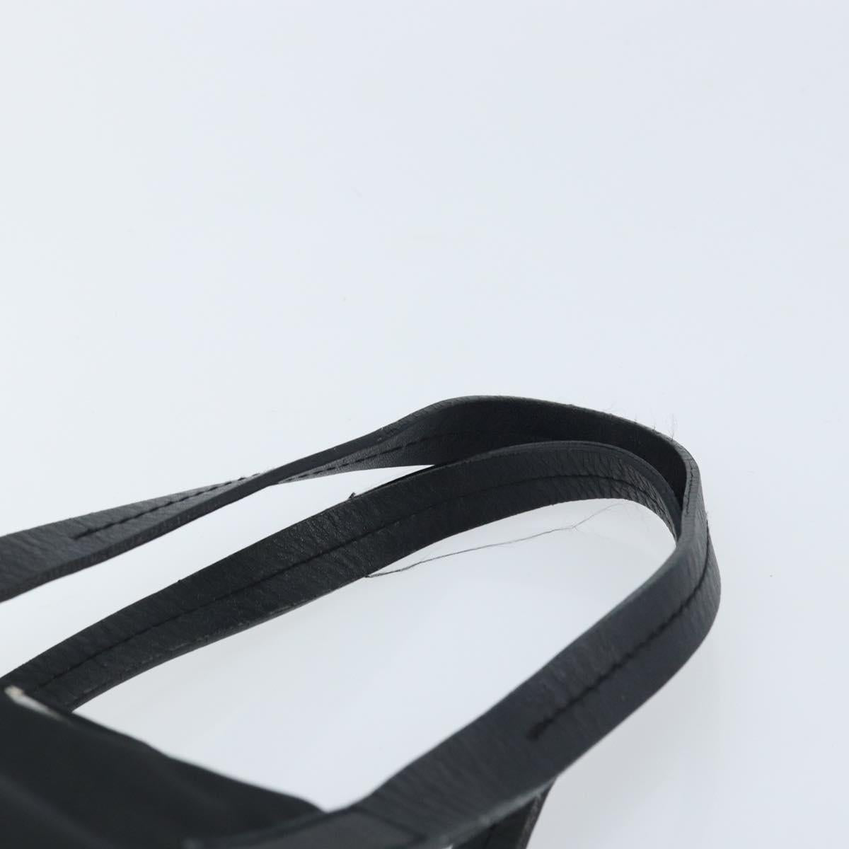 PRADA Hand Bag Nylon Black Silver Auth bs33442