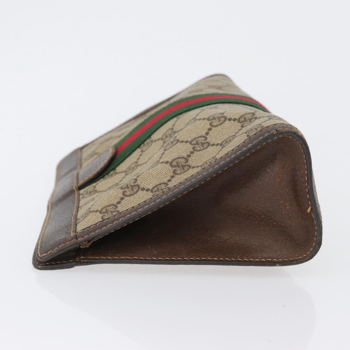 GUCCI GG Supreme Web Sherry Line Bag PVC Beige 41 011 2125 28 Auth bs33459