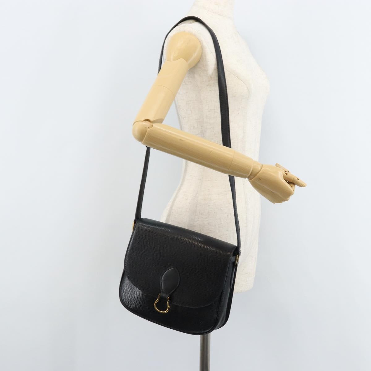 LOUIS VUITTON Epi Saint Cloud GM Shoulder Bag Black Noir M52192 LV Auth bs33474